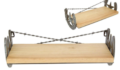 Horse shoe shelves top